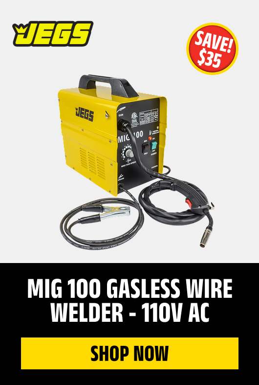 MIG 100 Gasless Wire Welder - 110V AC