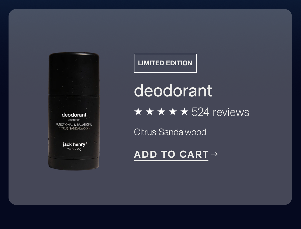 LIMITED EDITION | CITRUS SANDALWOOD DEODORANT