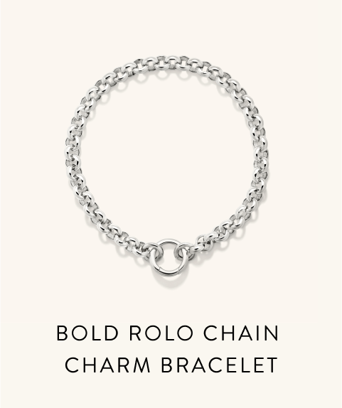 Bold Rolo Chain Charm Bracelet.