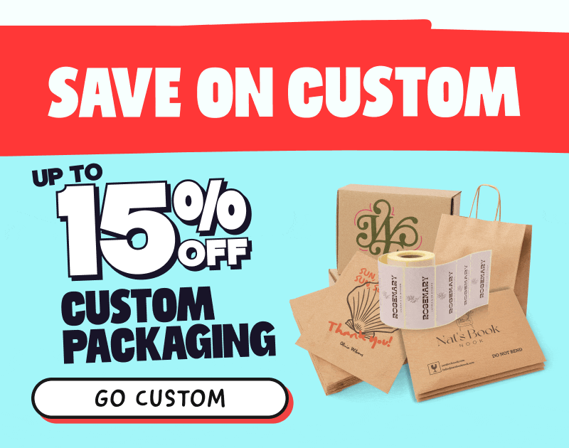 Get up to 15% off Custom Packaging