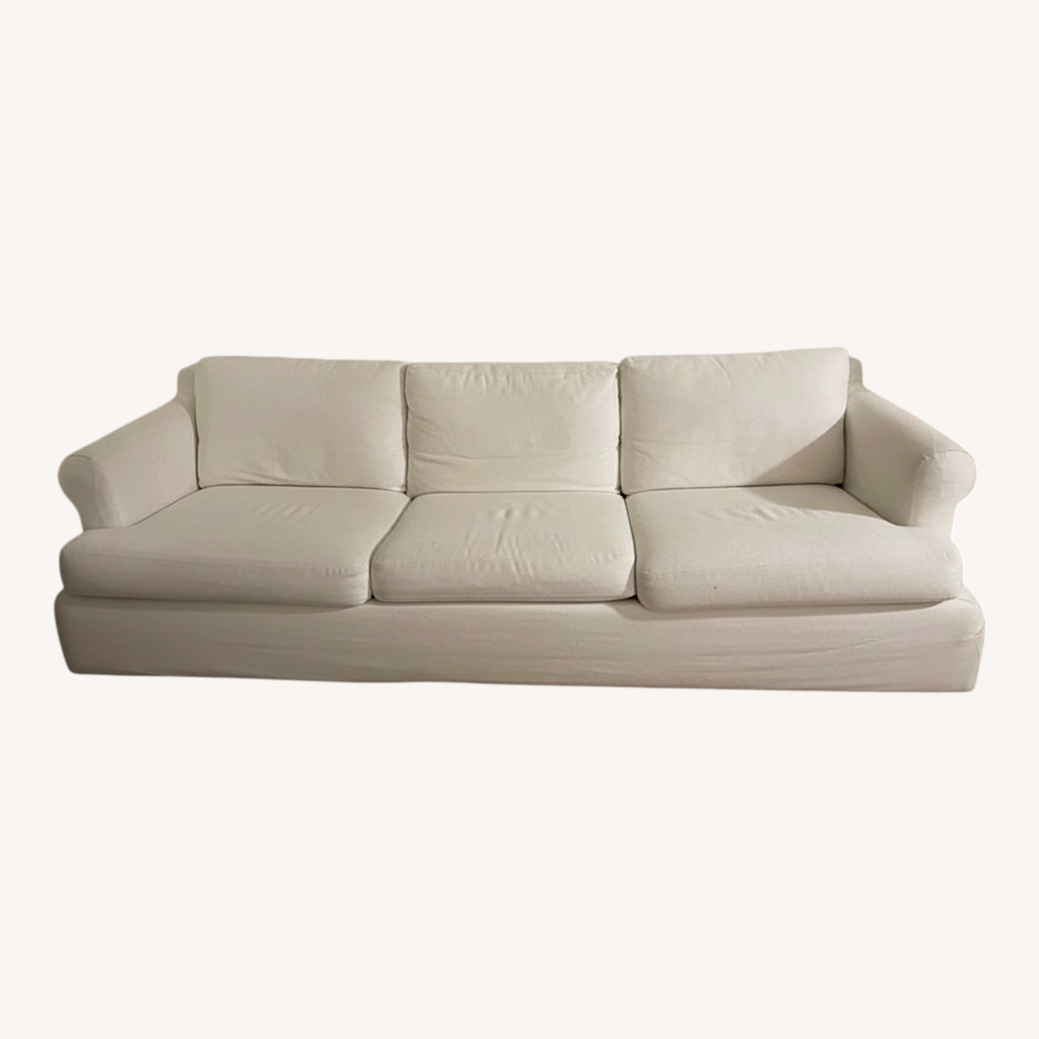 Image of Pottery Barn Newport Roll Arm Upholstered Grand Sofa
