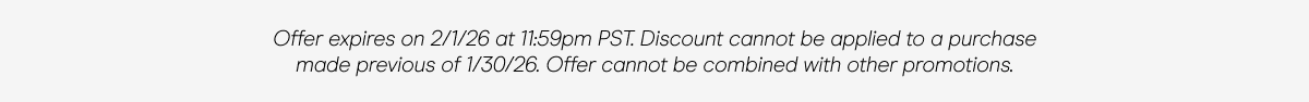 Offer expires 2/1/36