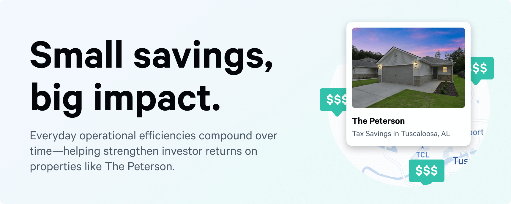 Small savings, big impact. Everyday operational efficiencies compound over time - helping strengthen investor returns on properties like The Peterson.