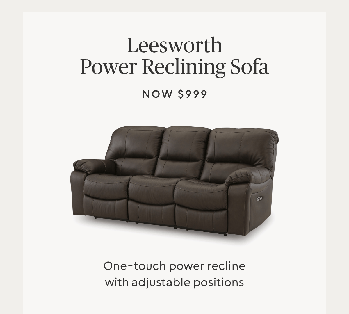 Leesworth Power Reclining Leather Sofa