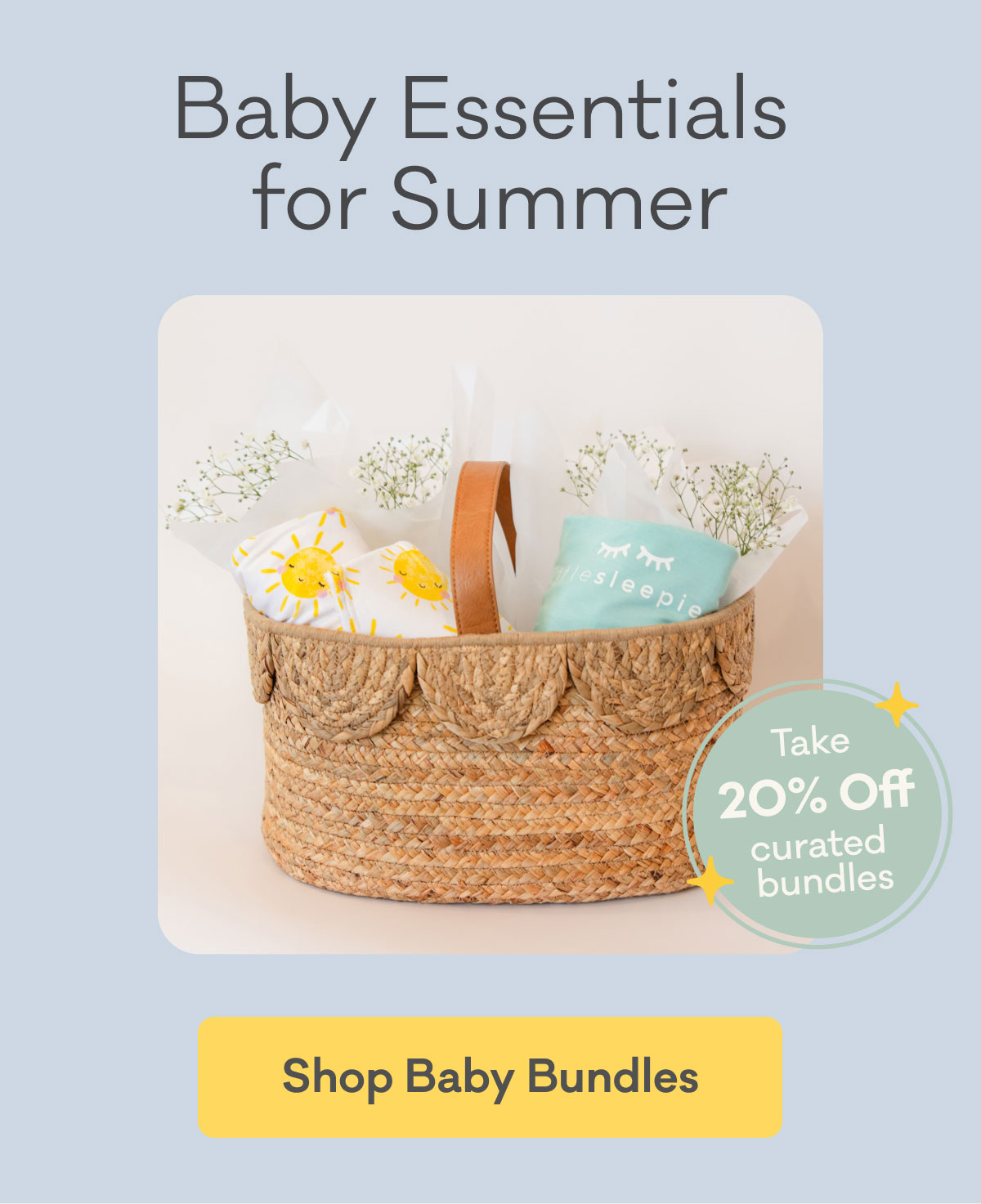 Baby Essentials for Summer | Take 20% Off curated bundles | Shop Baby Bundles