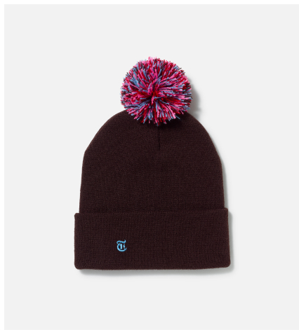 “T” Logo Beanie With Multicolor Pompom
