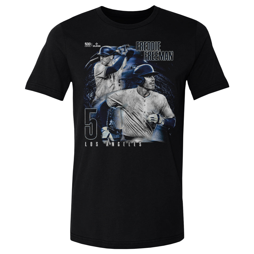Image of Freddie Freeman Los Angeles D Grunge WHT