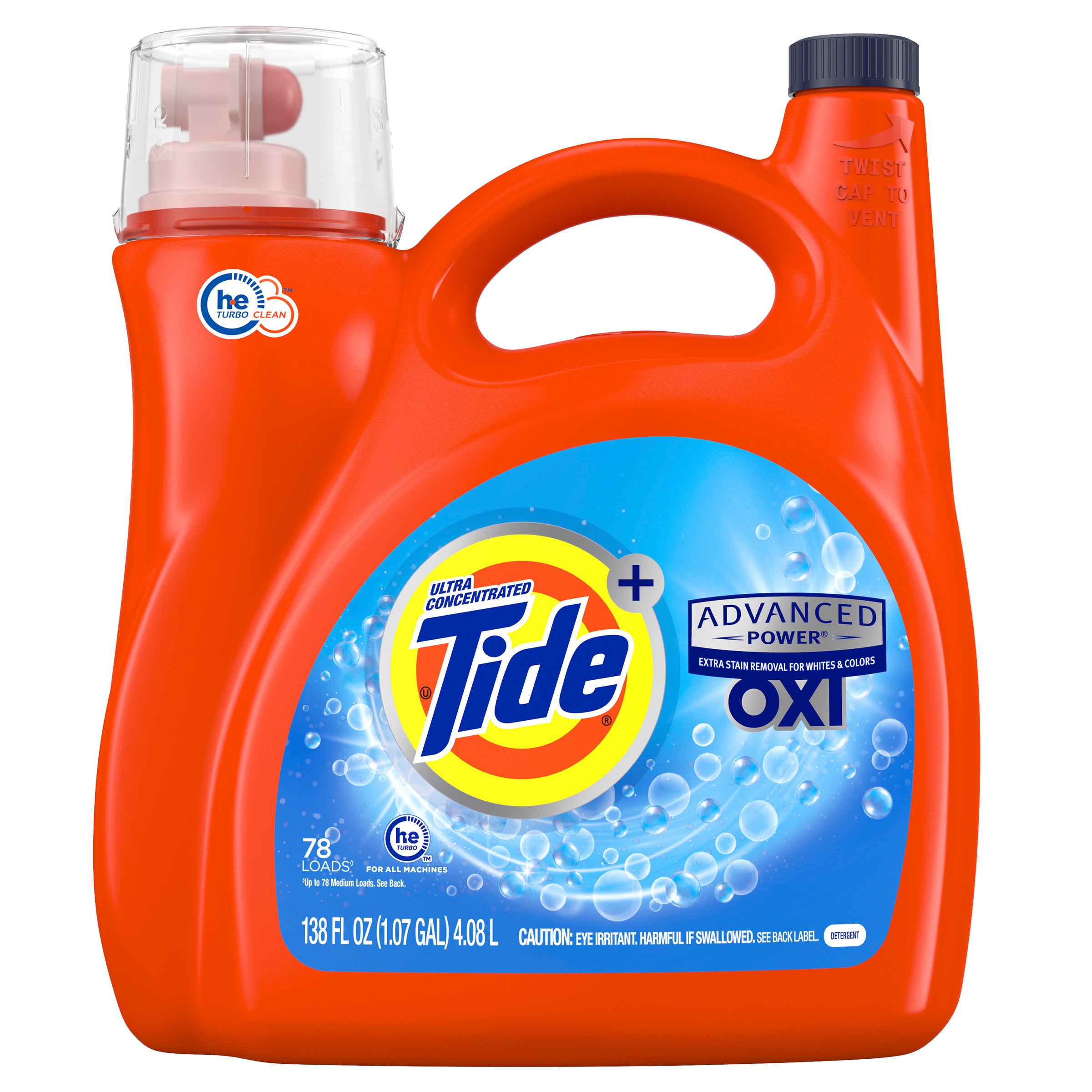 Tide + OXI Advanced Power HE Liquid Laundry Detergent