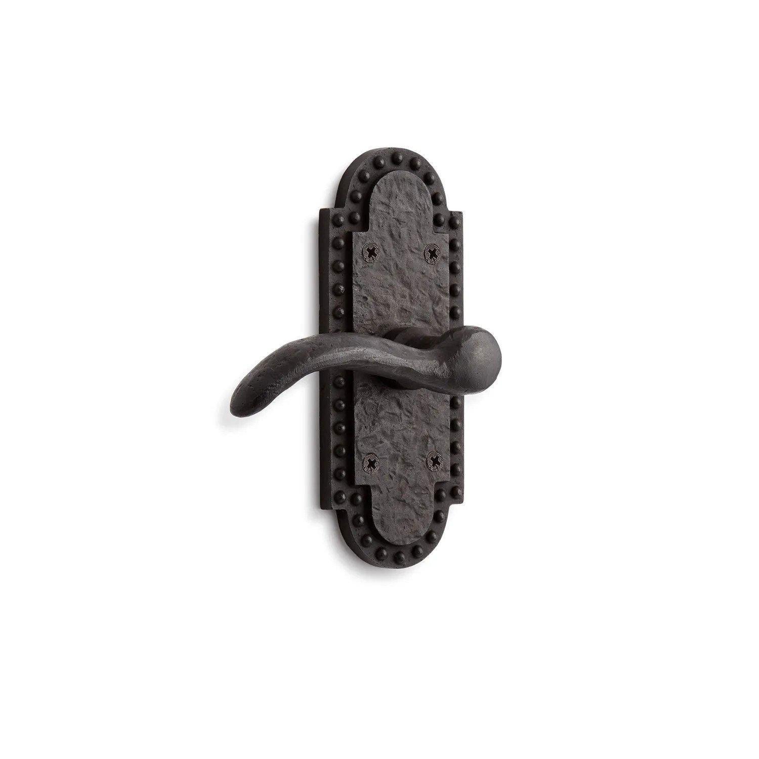 Marconi Bronze Dummy Interior Door Set - Lever Handle - Left Hand - Dark Bronze