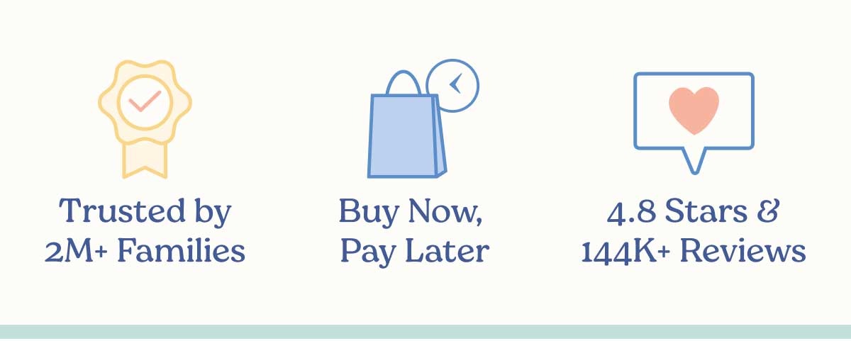Trusted by 2M+ Families | Buy Now, Pay Later | 4.8 Stars & 144k+ Reviews