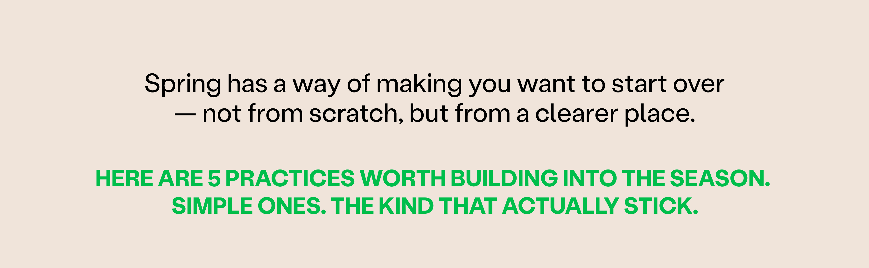 5 Practices to Add This Spring