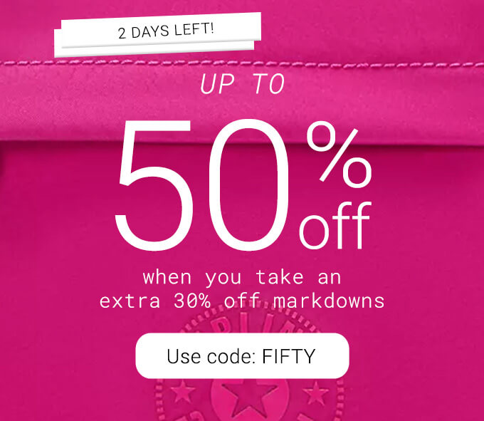 Up to 50% off when you take an extra 30% off markdowns