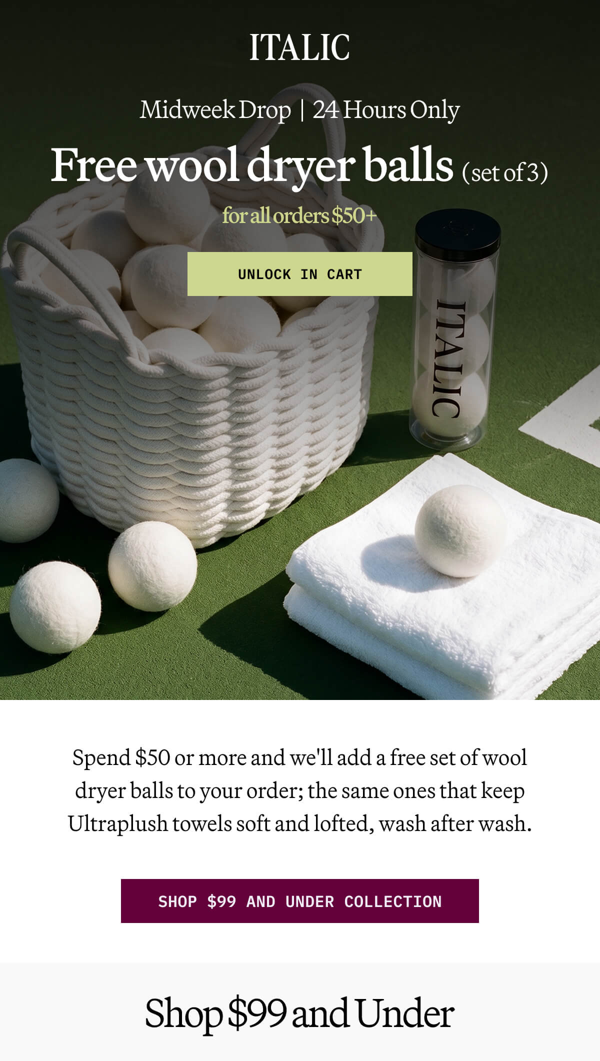 ITALIC | Midweek Drop: FREE Dryer balls