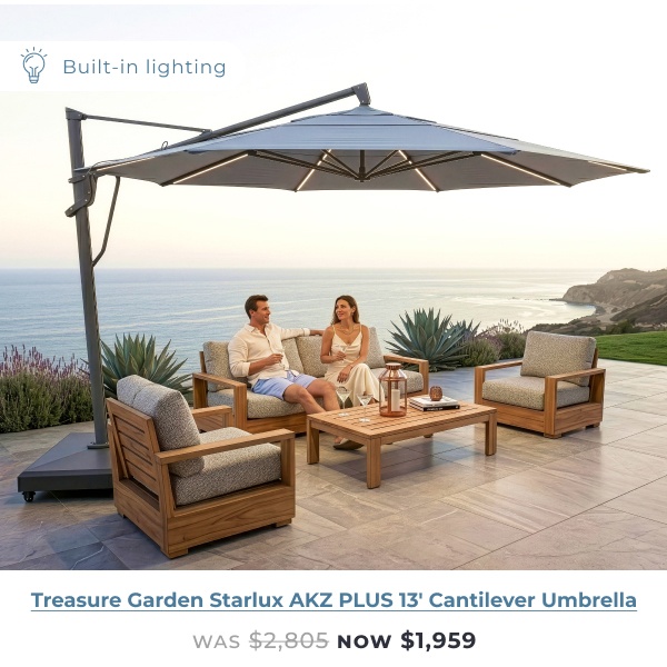 Treasure Garden Starlux AKZ PLUS 13ft Cantilever Umbrella