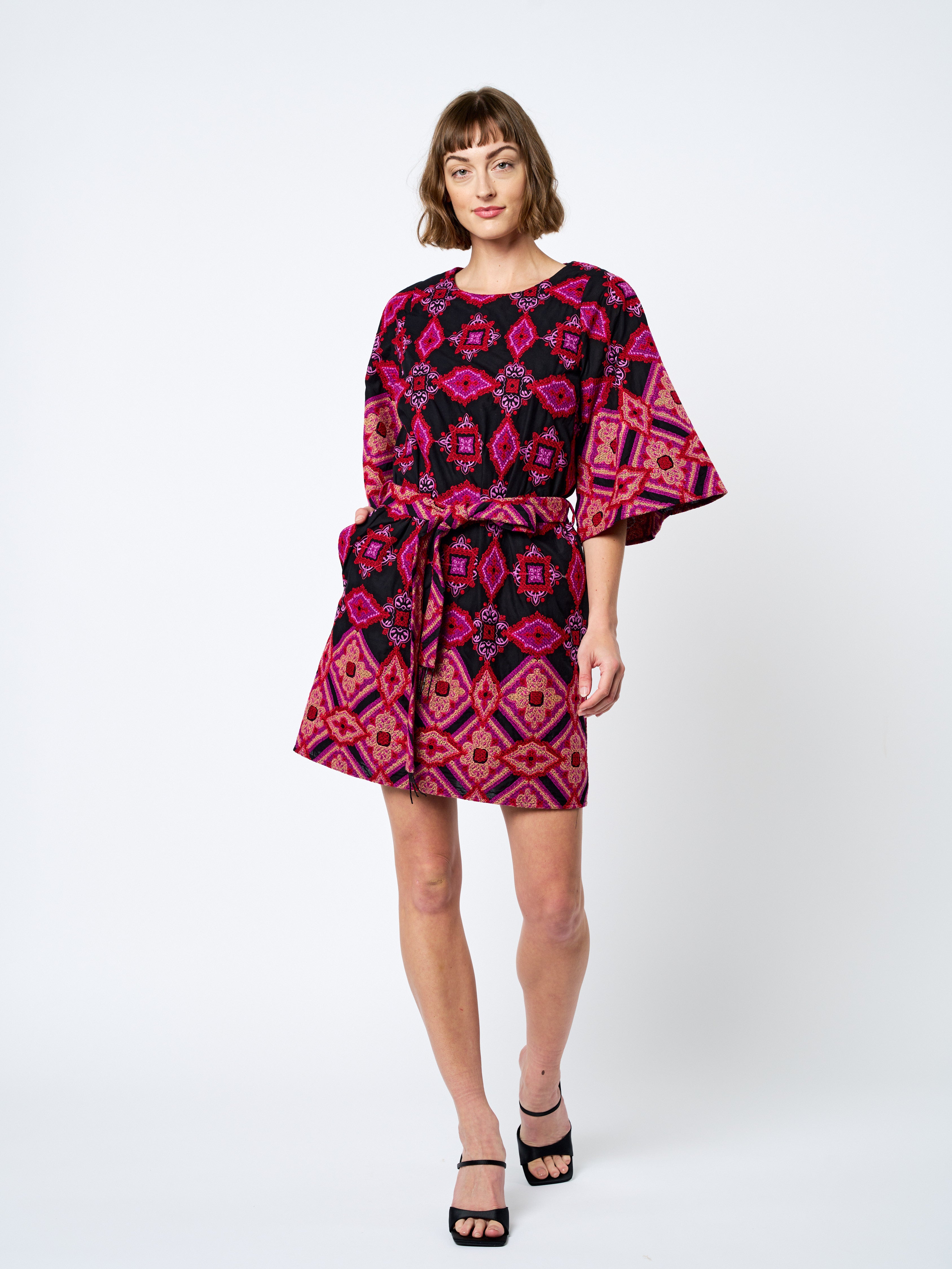 Image of Daelyn Embroidered Mini Dress