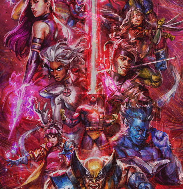The X-Men vs Magneto (Holofoil Variant) Fine Art Print