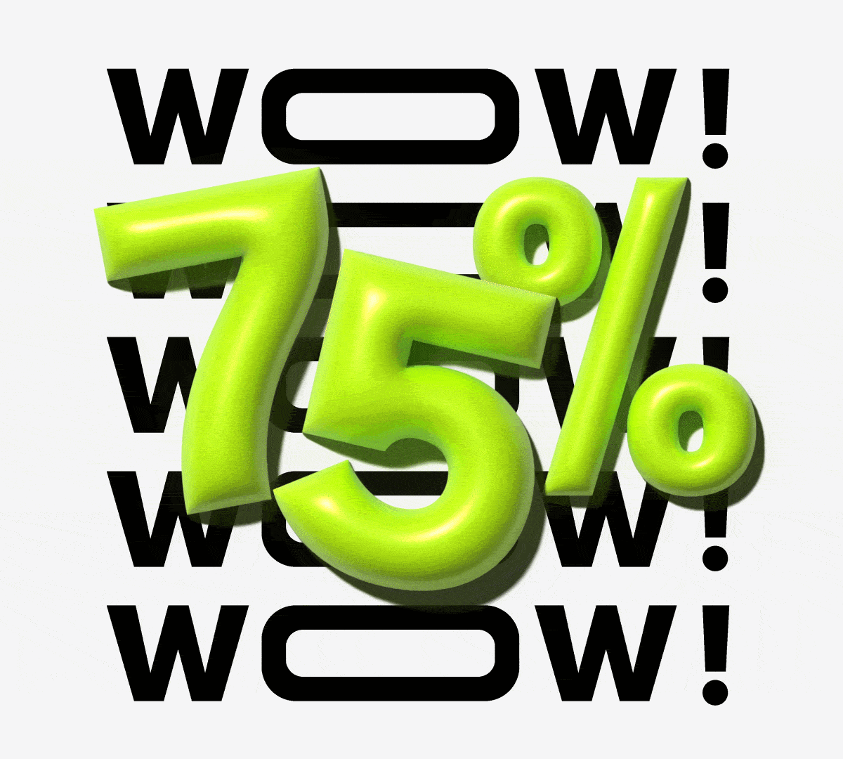 75 percent off