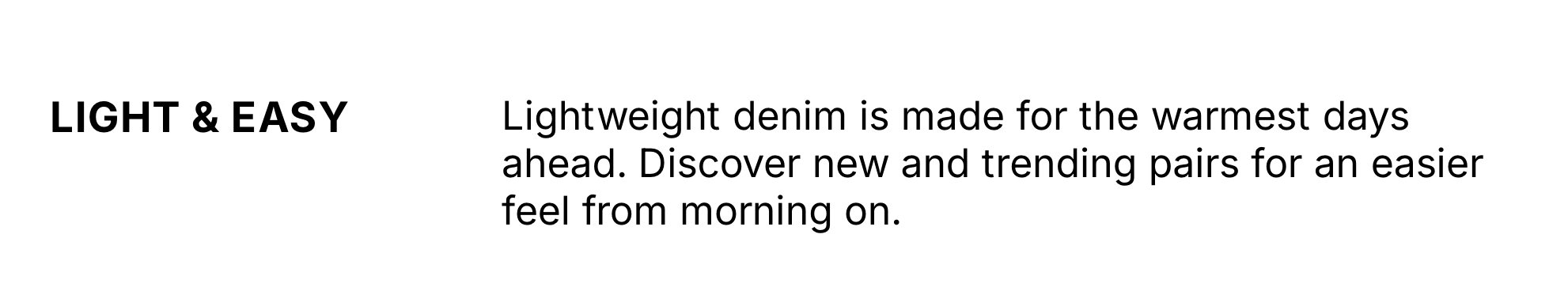 Shop Lightweight Denim