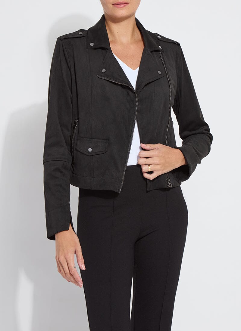 Image of Amelia Moto Vegan Suede Jacket
