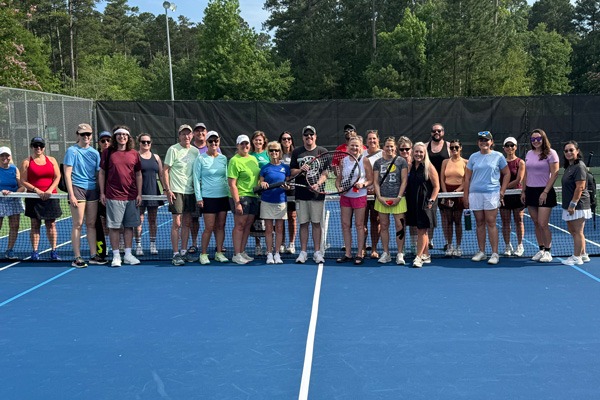 Group photo on court