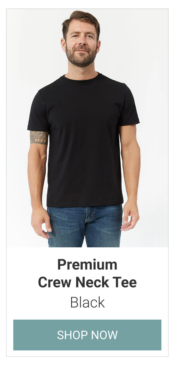 Black Premium Crew Neck Tee