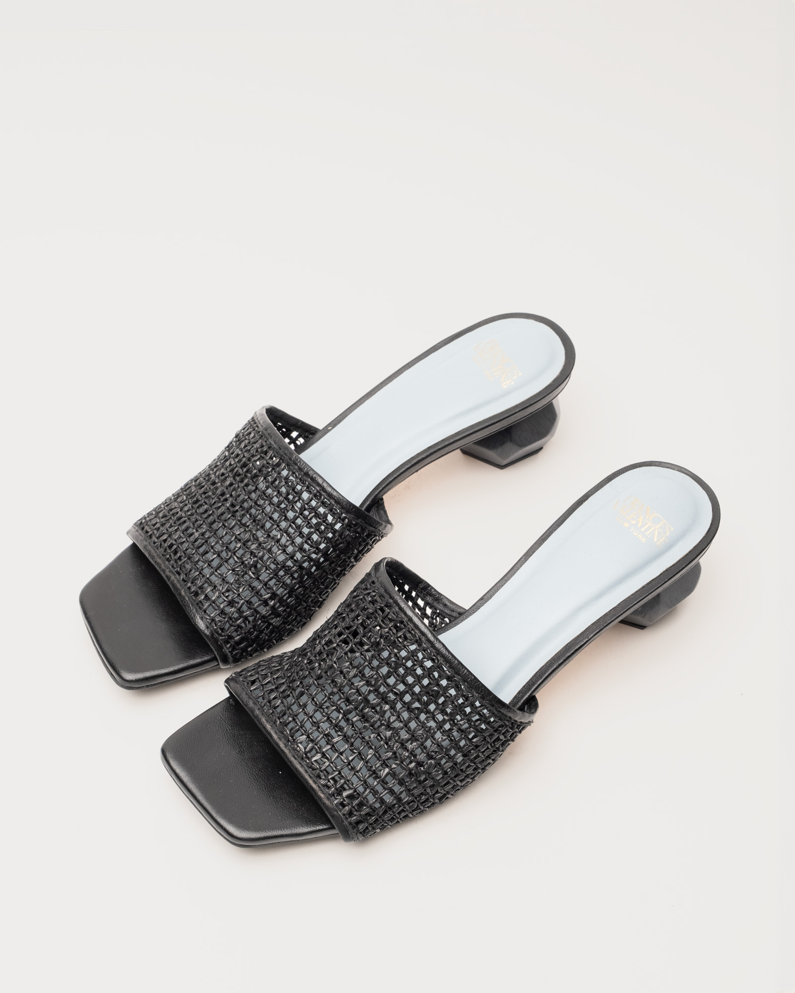 Raffia Mesh Slide Black 