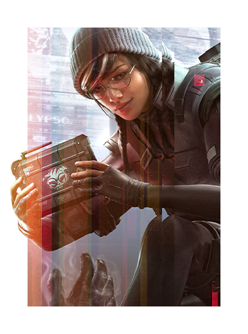 Key art for Tom Clancy's Rainbow Six Siege profiling Dokkaebi to promote the new season.
