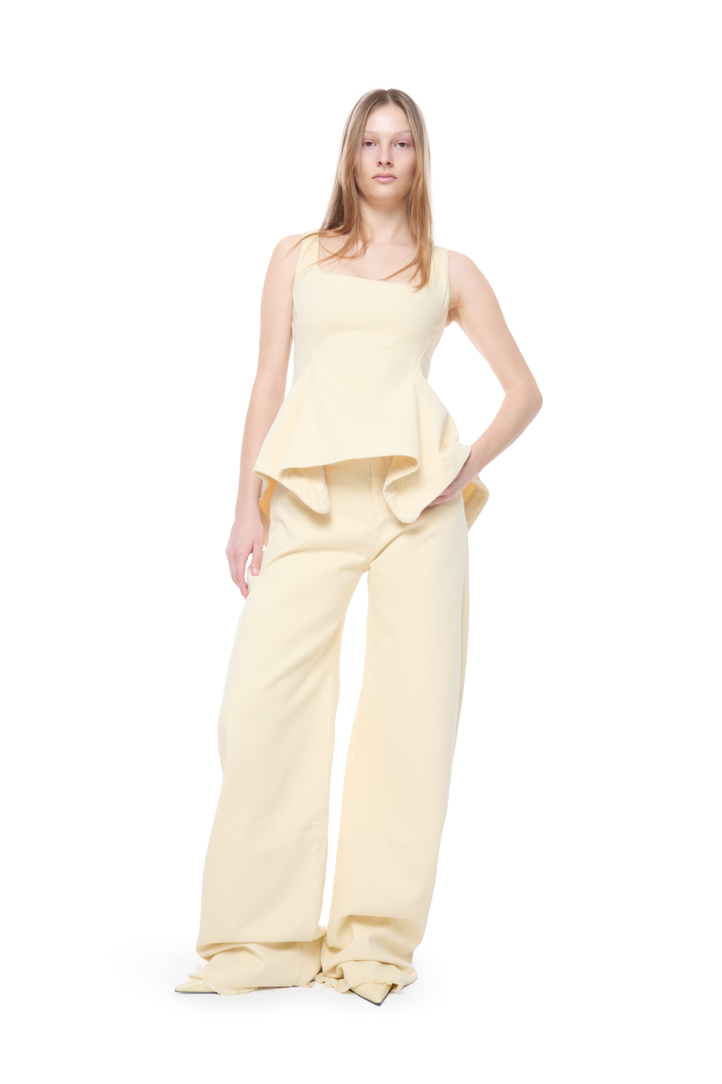 YELLOW BOYFRIEND TROUSERS