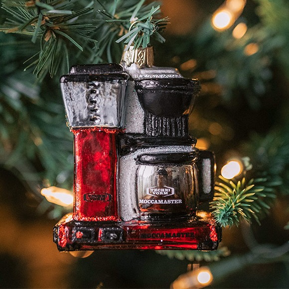 Candy apple red Moccamaster coffee brewer ornament