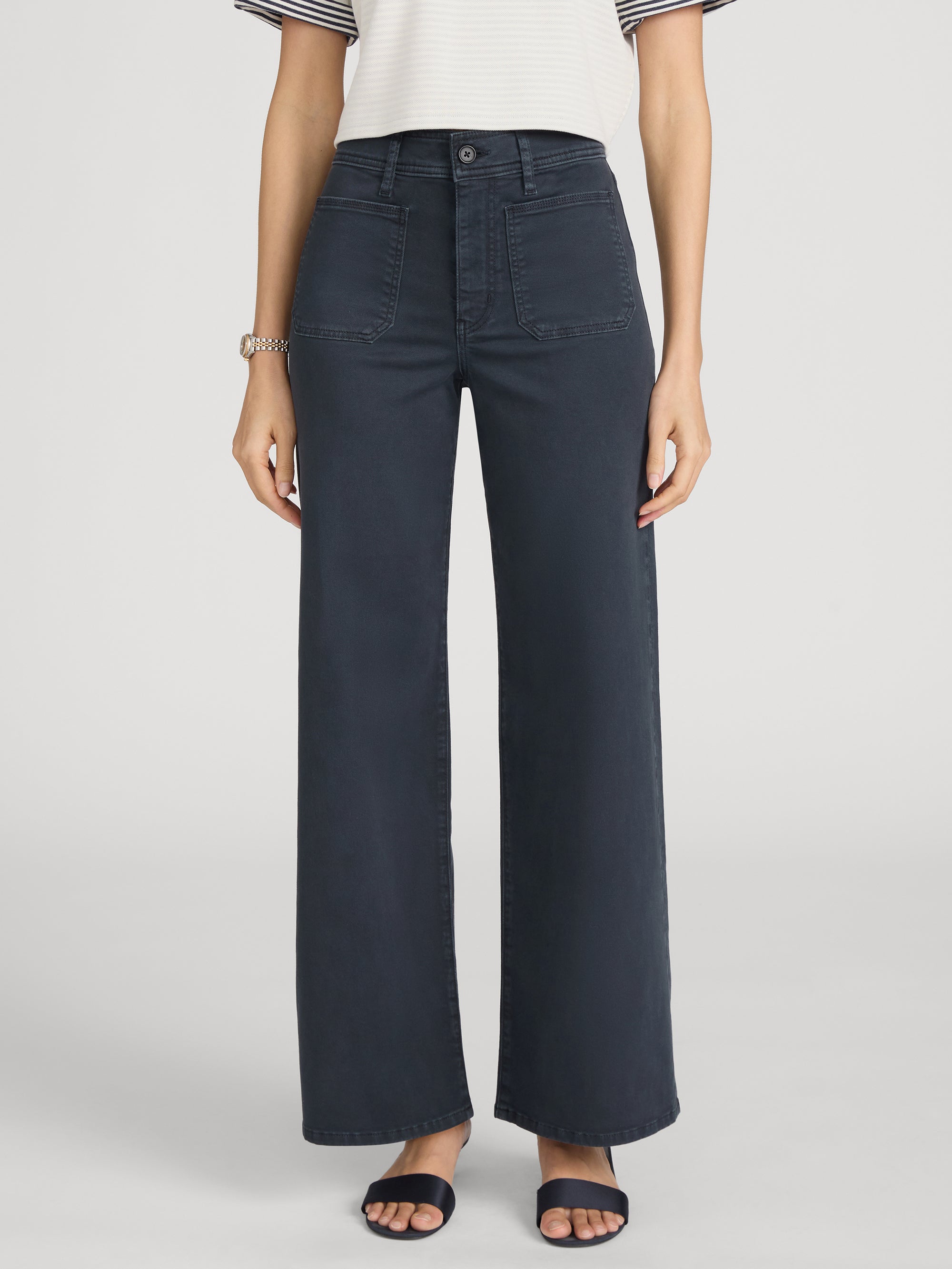 LE SLIM PALAZZO HARBOR POCKET IN NAVY