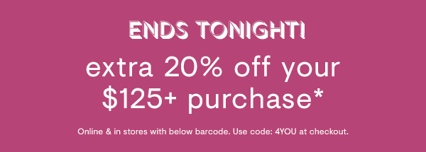Extra 20% off