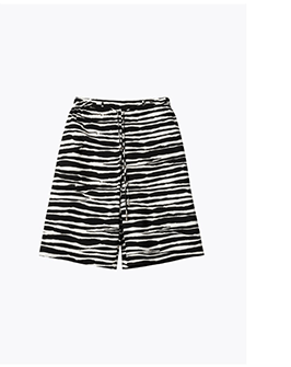 Zebra Lurex Stripe Wide Leg Culotte