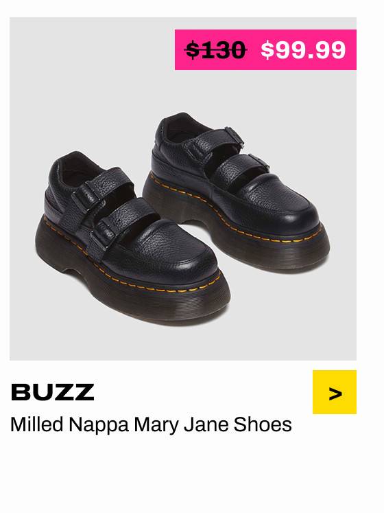 Buzz Milled Napa Leather Mary Jane Shoes 