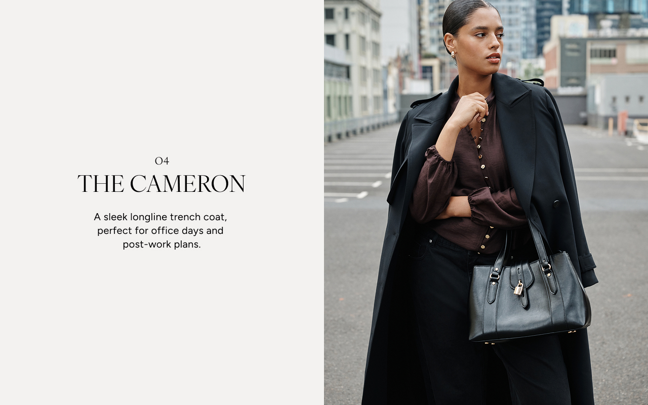 Cameron Curve Soft Trench Coat