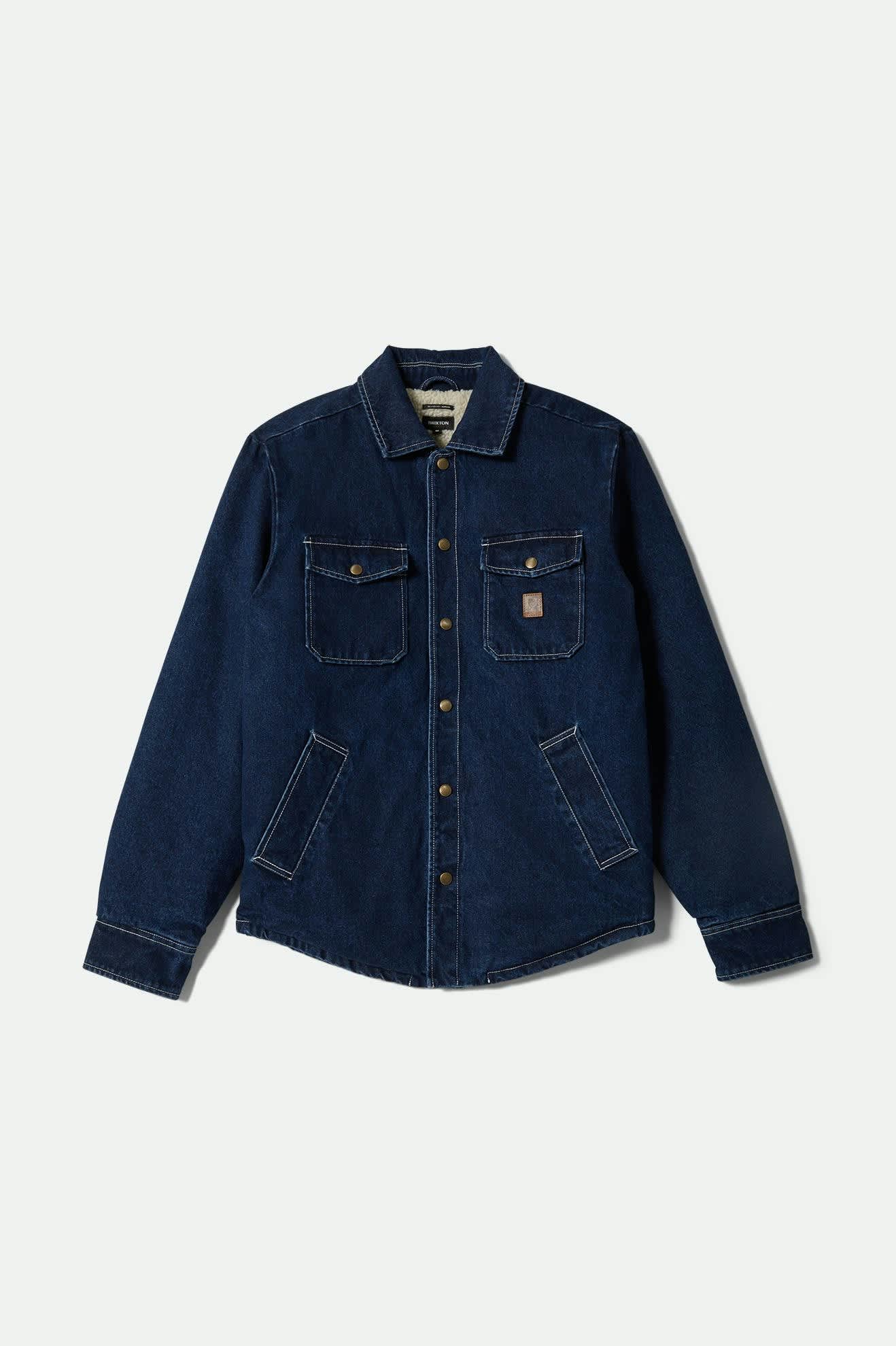 Image of Durham Sherpa Lined Jacket - Medium Wash Denim