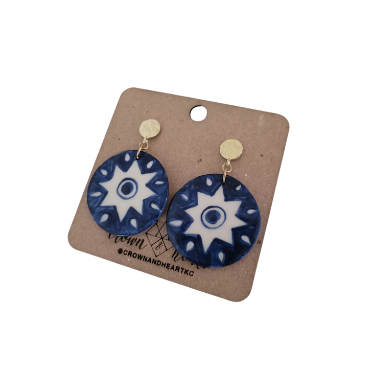 Pueblo-Inspired Statement Earrings circle: sunburst