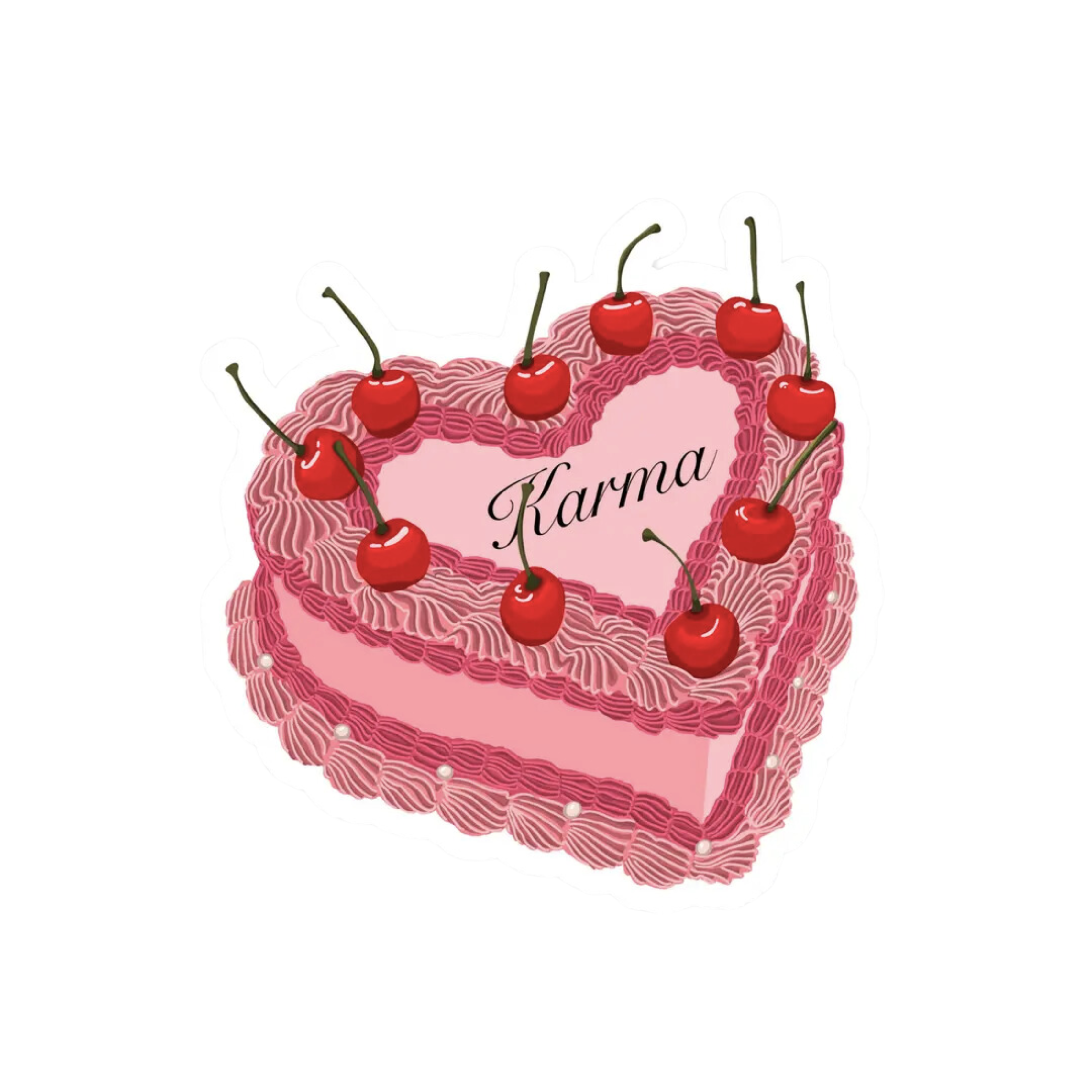 Image of Karma Vintage Cake Sticker | Taylor Swift Sticker