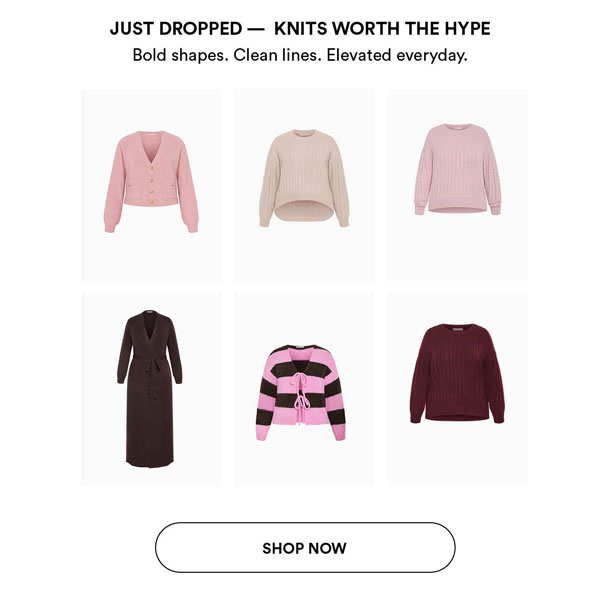 Shop 30% off* all Coats and Knits