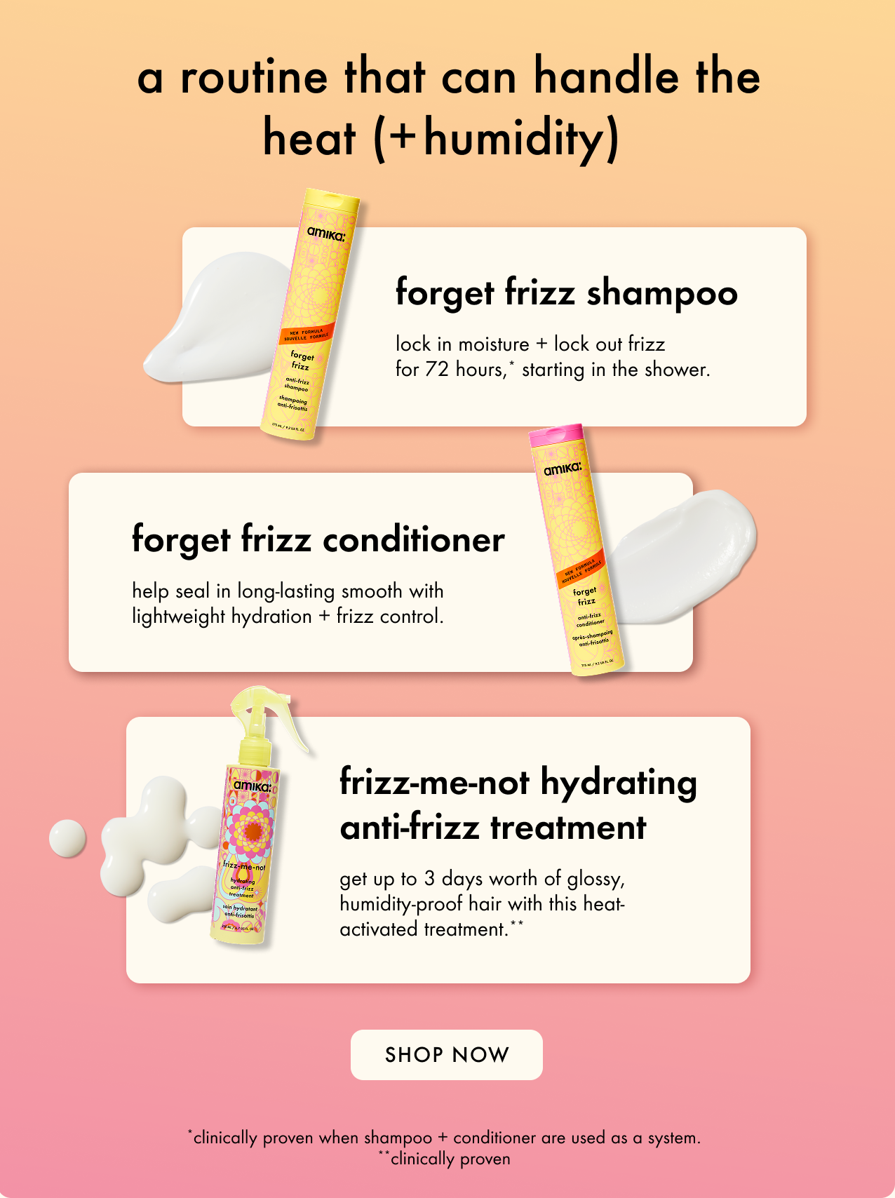 frizz hair care routine
