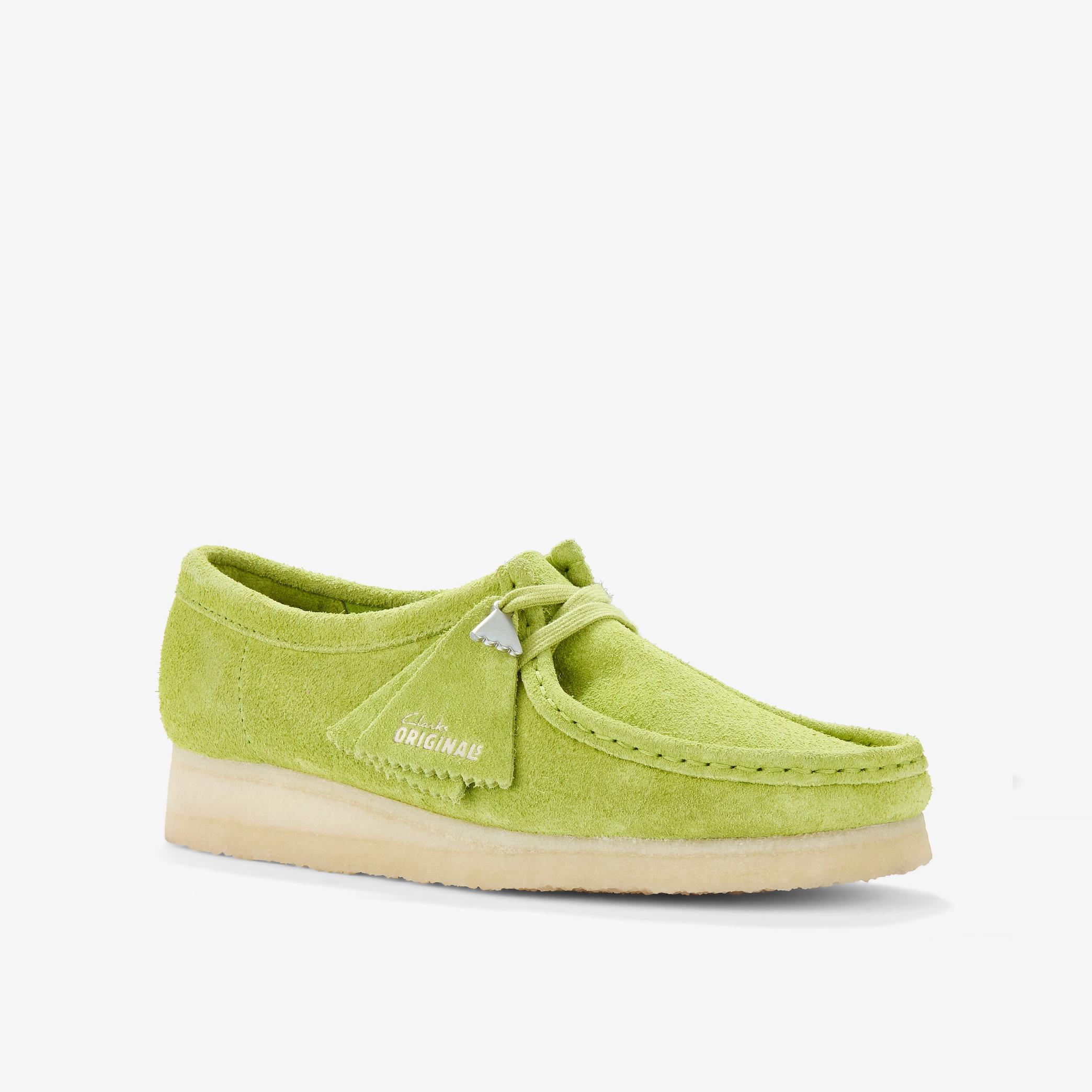 Shop Wallabee. Lime Suede
