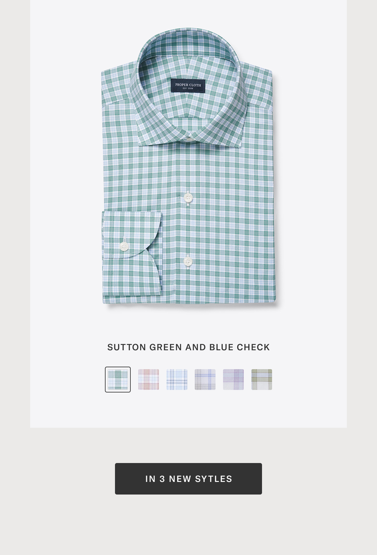 Sutton Green and Blue Check Twill Shirt