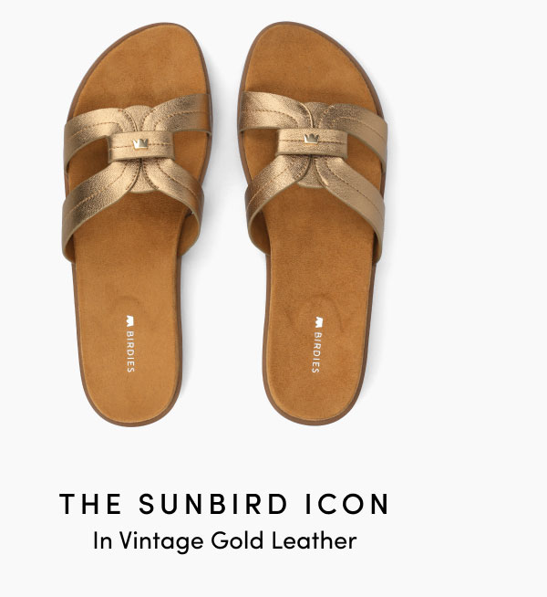 The Sunbird Icon In Vintage Gold Leather