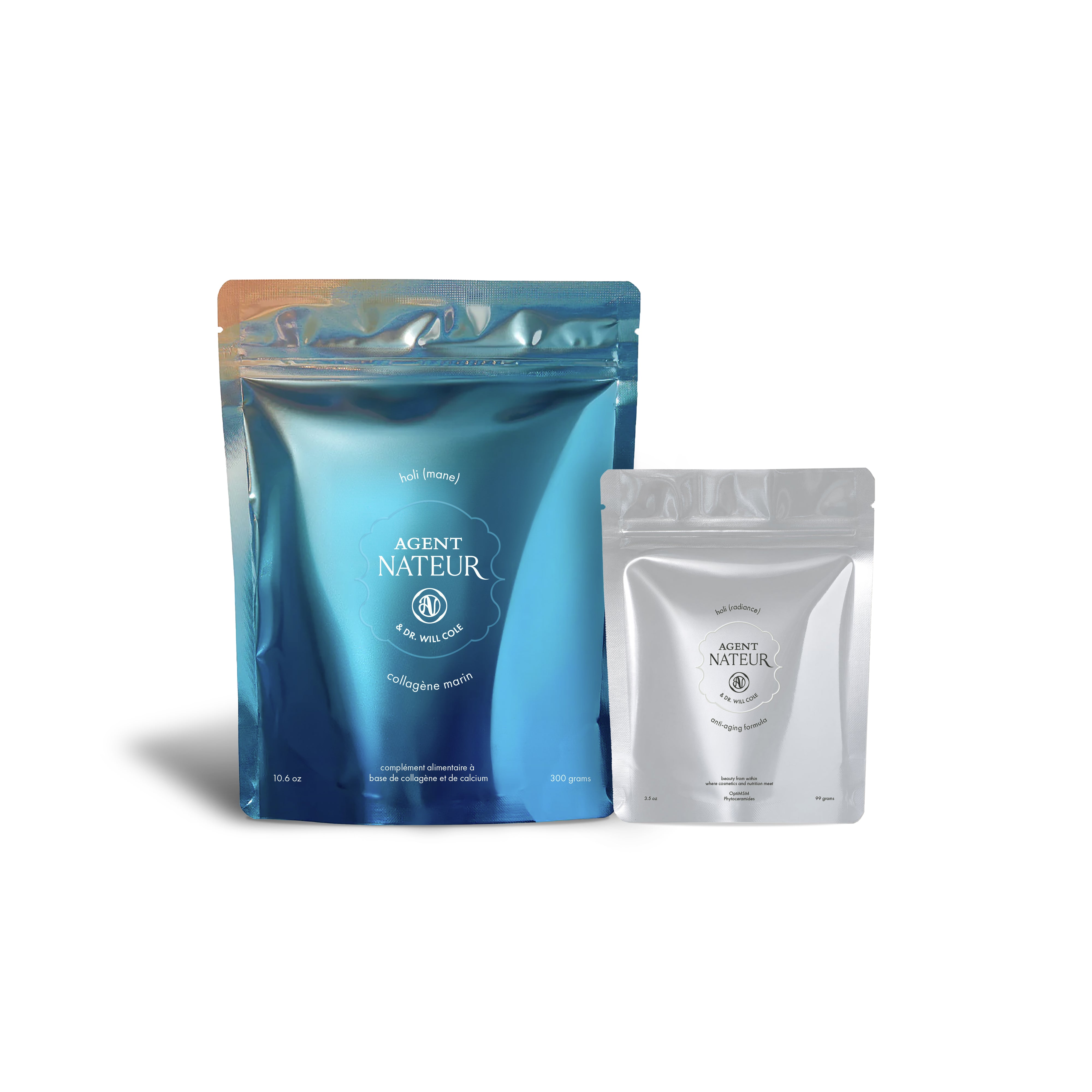 Image of the holi (mane) and holi (radiance) internal hair support bundle