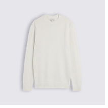 Ecru Cashmere Crew Neck Jumper