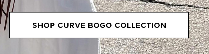 White button with 'SHOP CURVE BOGO COLLECTION' in bold, black text on gray asphalt. Shop the BOGO Curve Collection sale now.