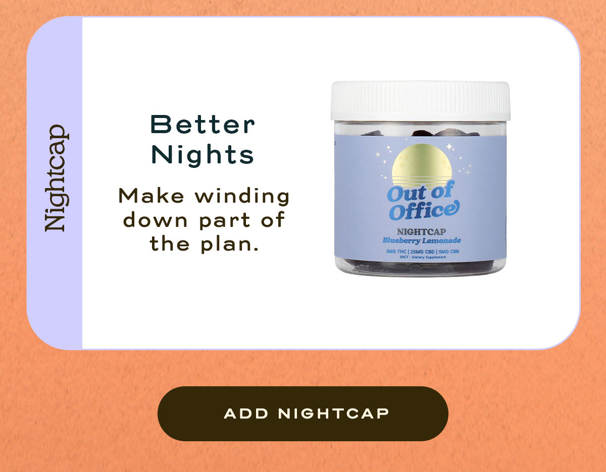 Nightcap | Better Nights | Add nightcap
