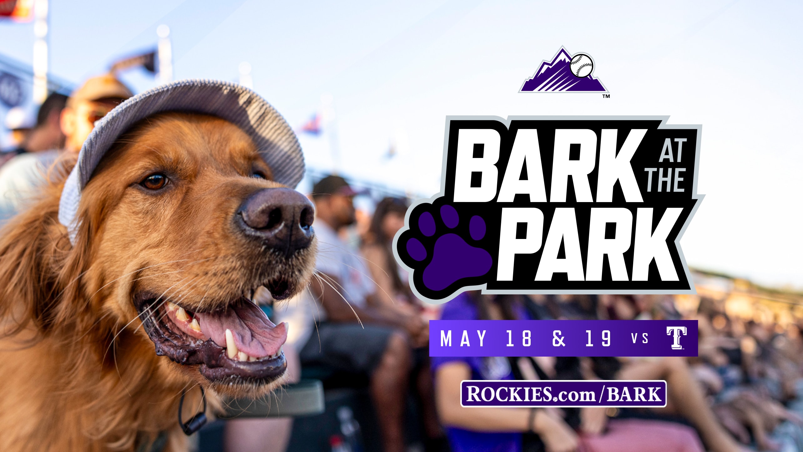 Buy a Bark at the Park Ticket Package on May 18 or 19 and bring your dog to Coors Field!