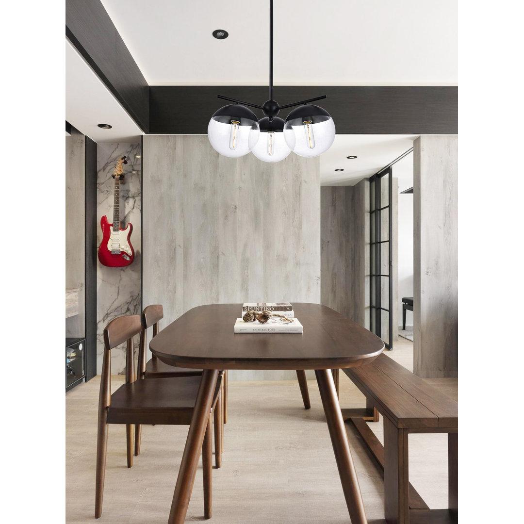 Yearby 3 - Light Unique / Statement Globe Chandelier