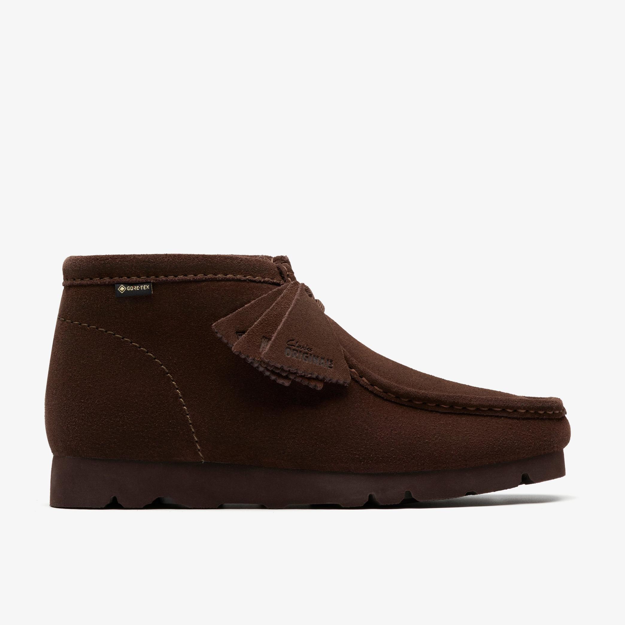 Shop Wallabee Boot Gore-Tex Dark Brown Suede