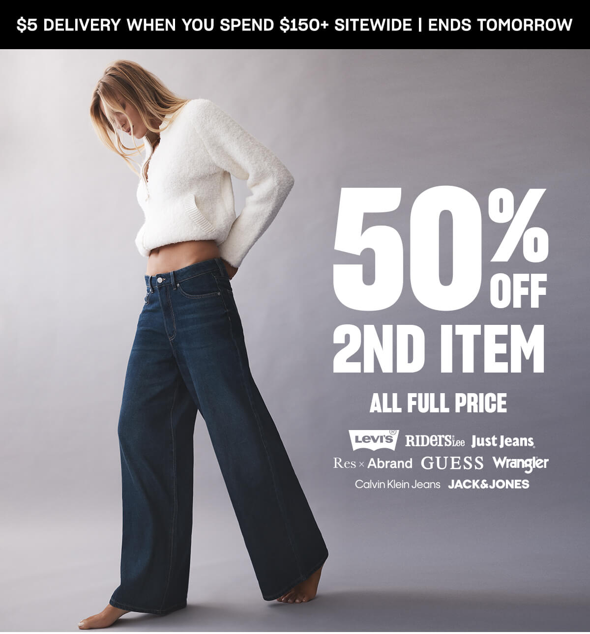 50% off second item. All full price